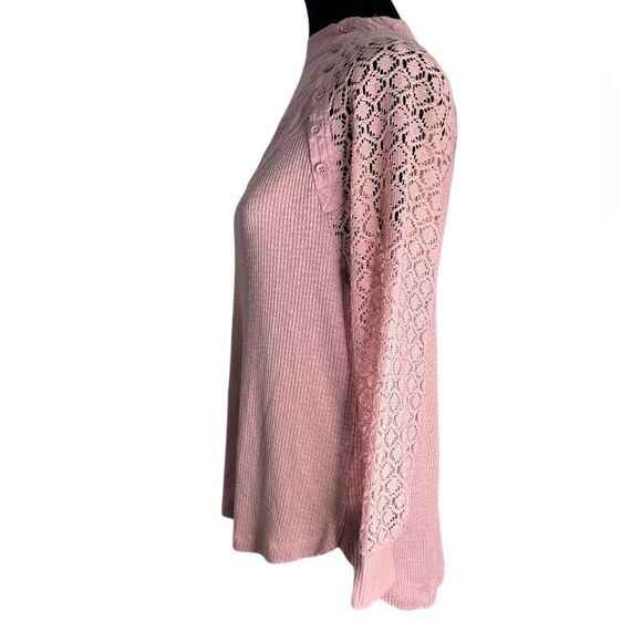 Free People Sweetest Thing Thermal Top Rose (Small) - Picture 6 of 10